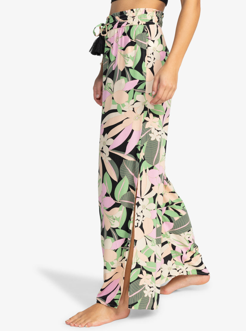 Tropical Rhythm Pants - Anthracite Palm Song