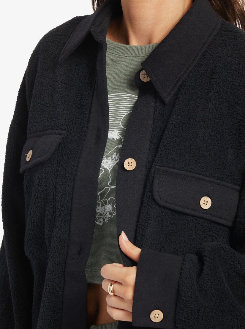 Switch Up Sherpa Fleece Overshirt - Anthracite