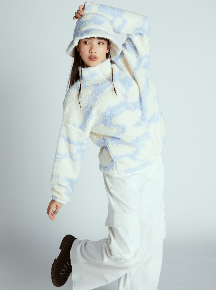 Chloe Kim In The Clouds Sherpa Full-Zip Fleece - Halogen Blue Clouds