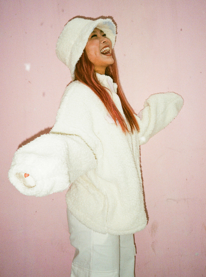 Chloe Kim Pop Snow Sherpa Full-Zip Fleece - Vanilla Ice