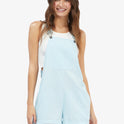 Somebody New Short Overalls - Cool Blue