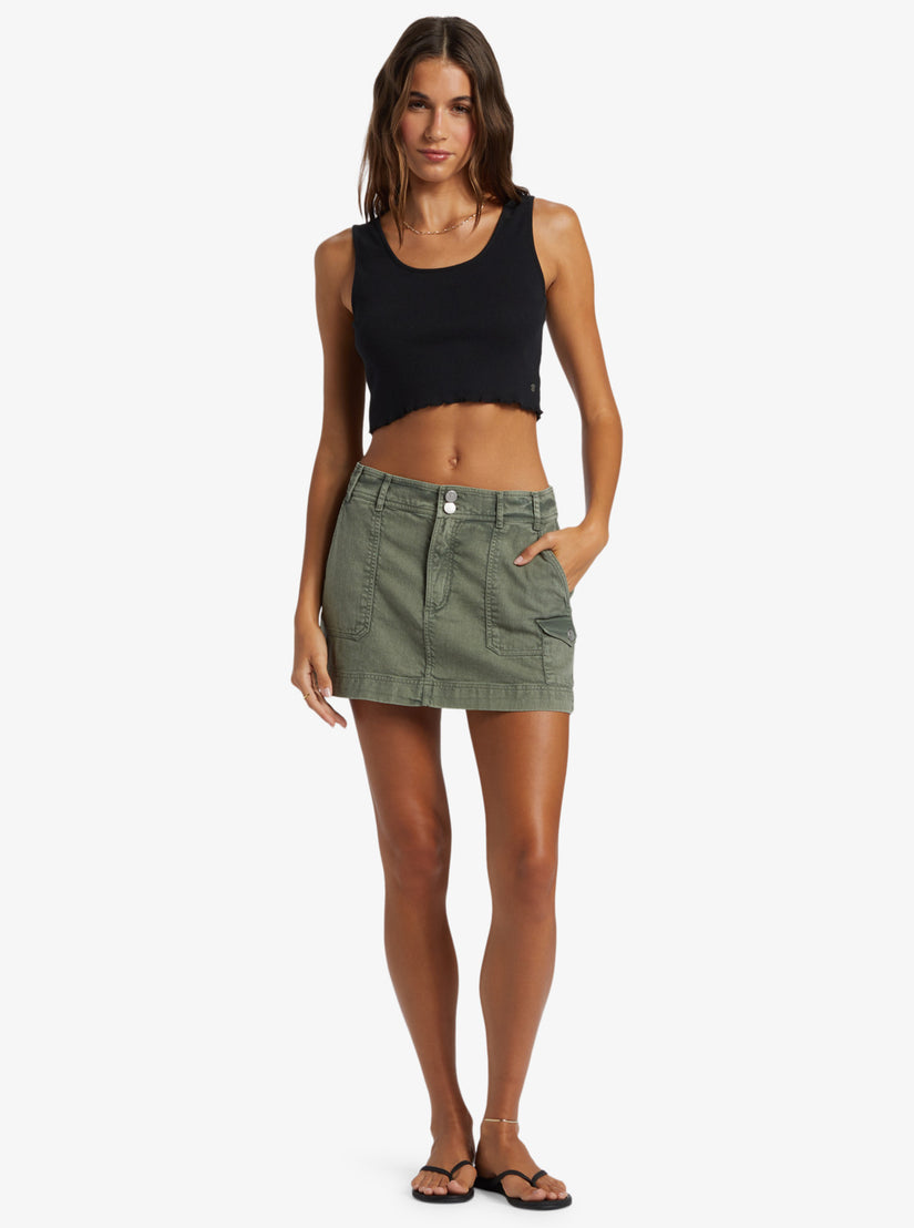 Roll With It Skirt - Agave Green