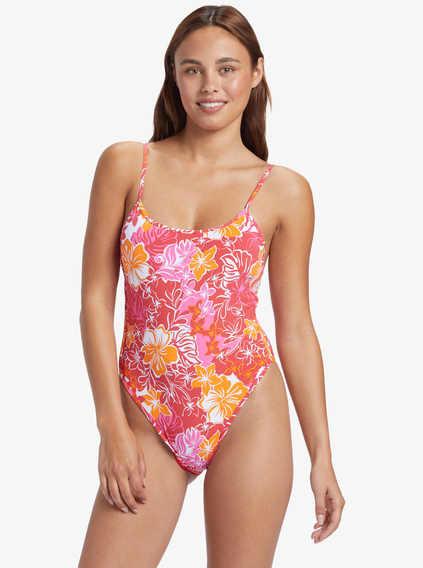 Sea Spray One-Piece Swimsuit - Hilo Hibiscus