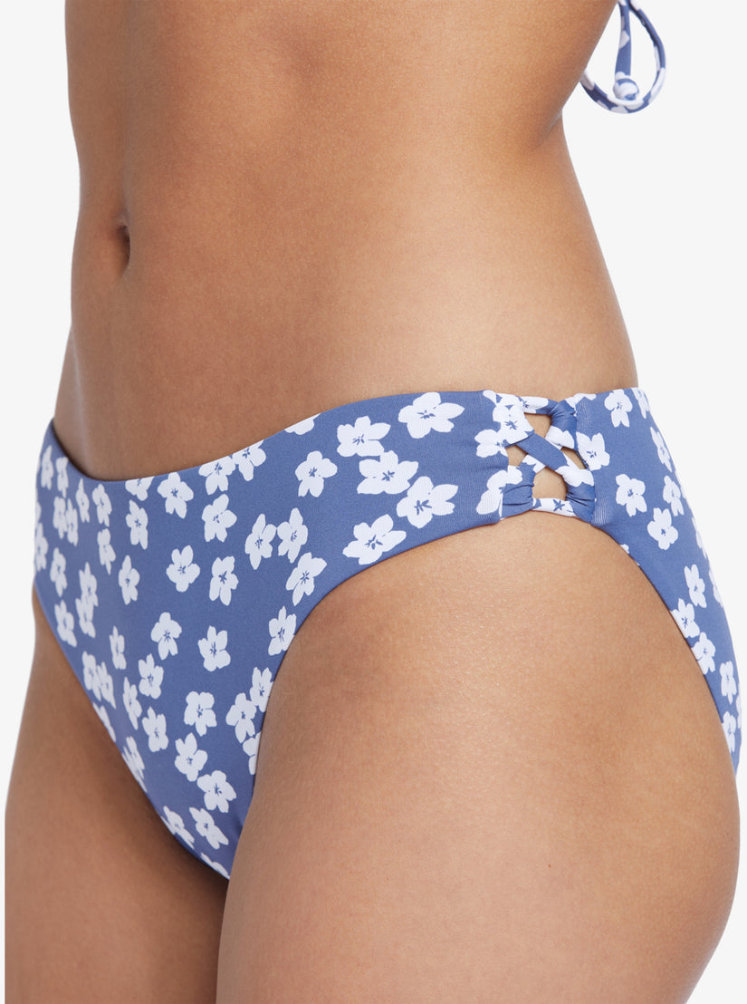 Printed Beach Classics Hipster Bikini Bottoms - Bijou Blue Floral Delight
