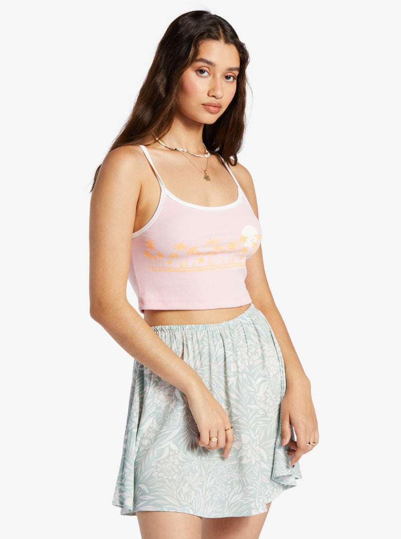 Linedance Cropped Tank Top - Candy Pink