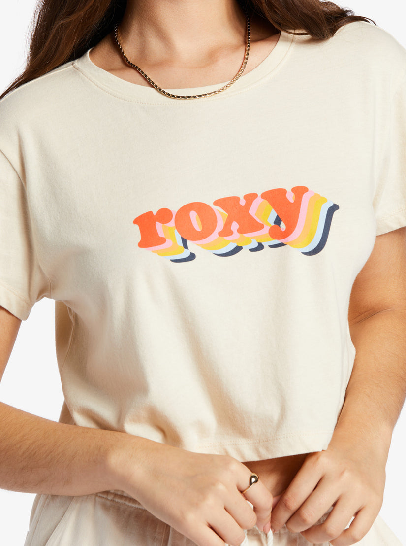 Retro Roxy Stack Sleeveless Muscle T-Shirt - Tapioca