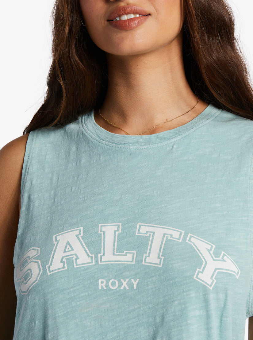 Salty Sleeveless Muscle T-Shirt - Blue Surf