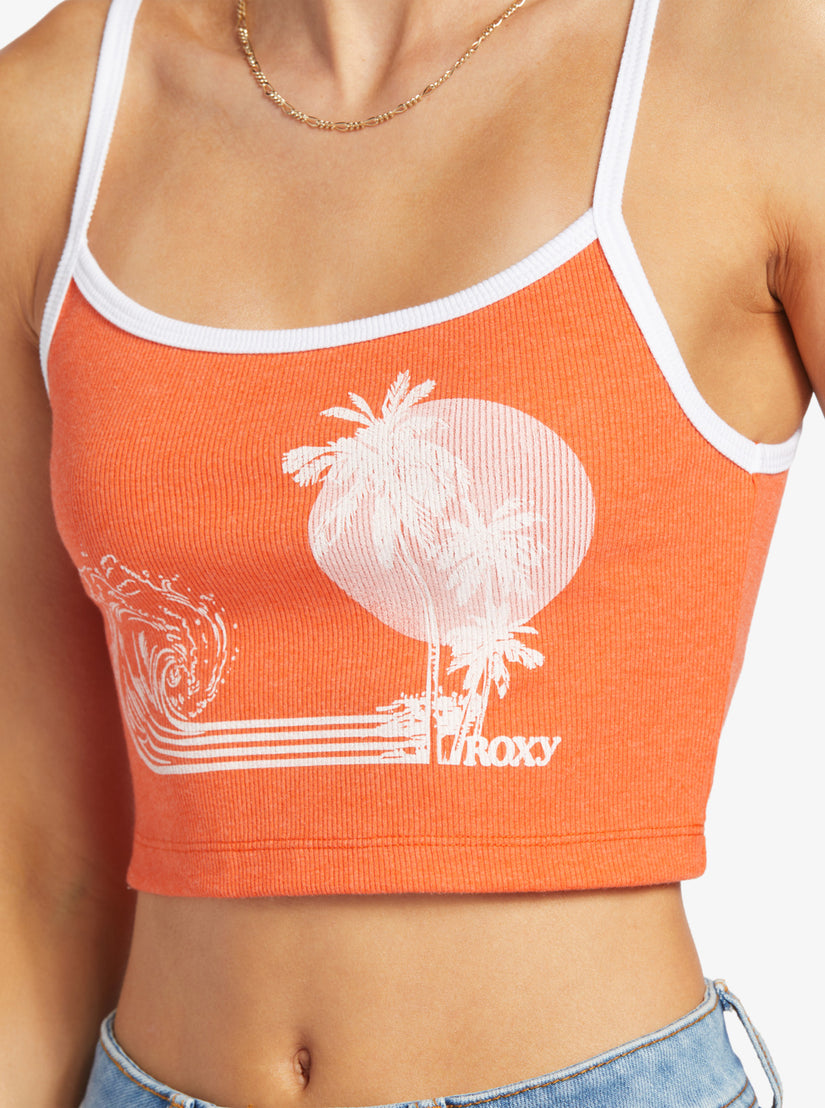 Retro Roxy Surf Sleeveless Muscle T-Shirt - Tigerlily