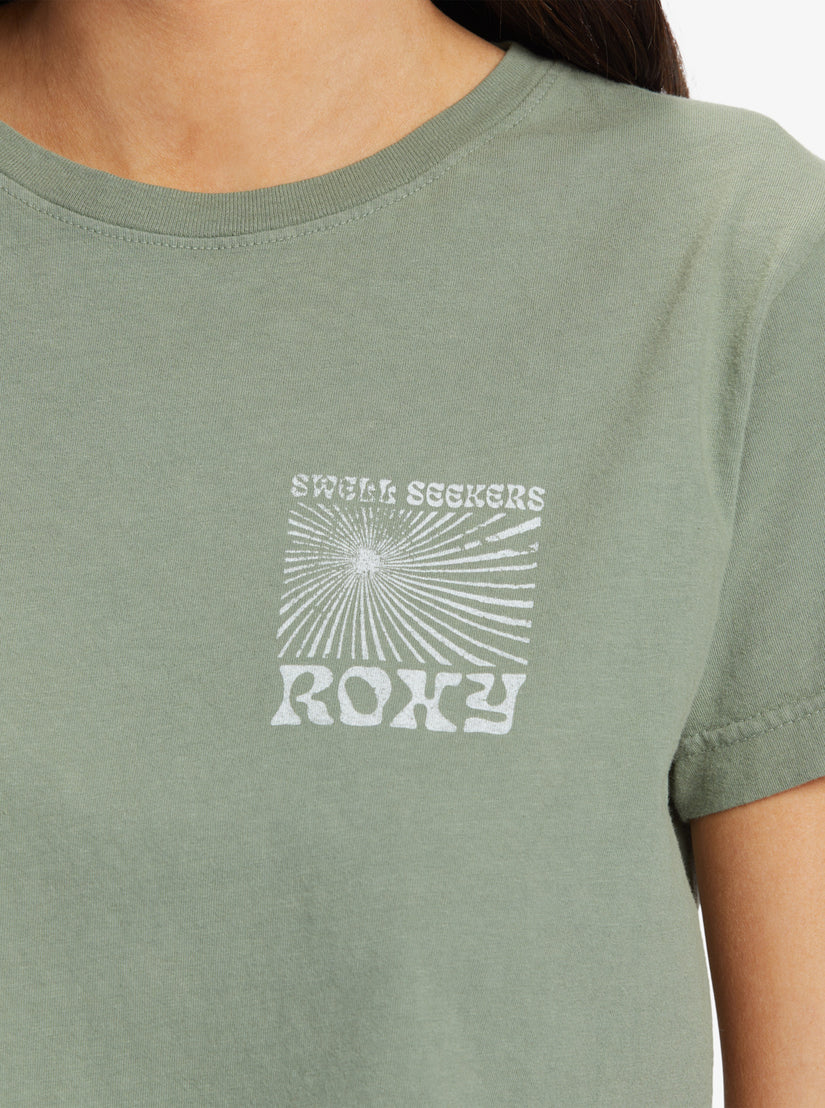 Swell Seekers Boyfriend T-Shirt - Agave Green – Roxy.com