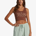 Roxy Vintage Lace Tank - Root Beer