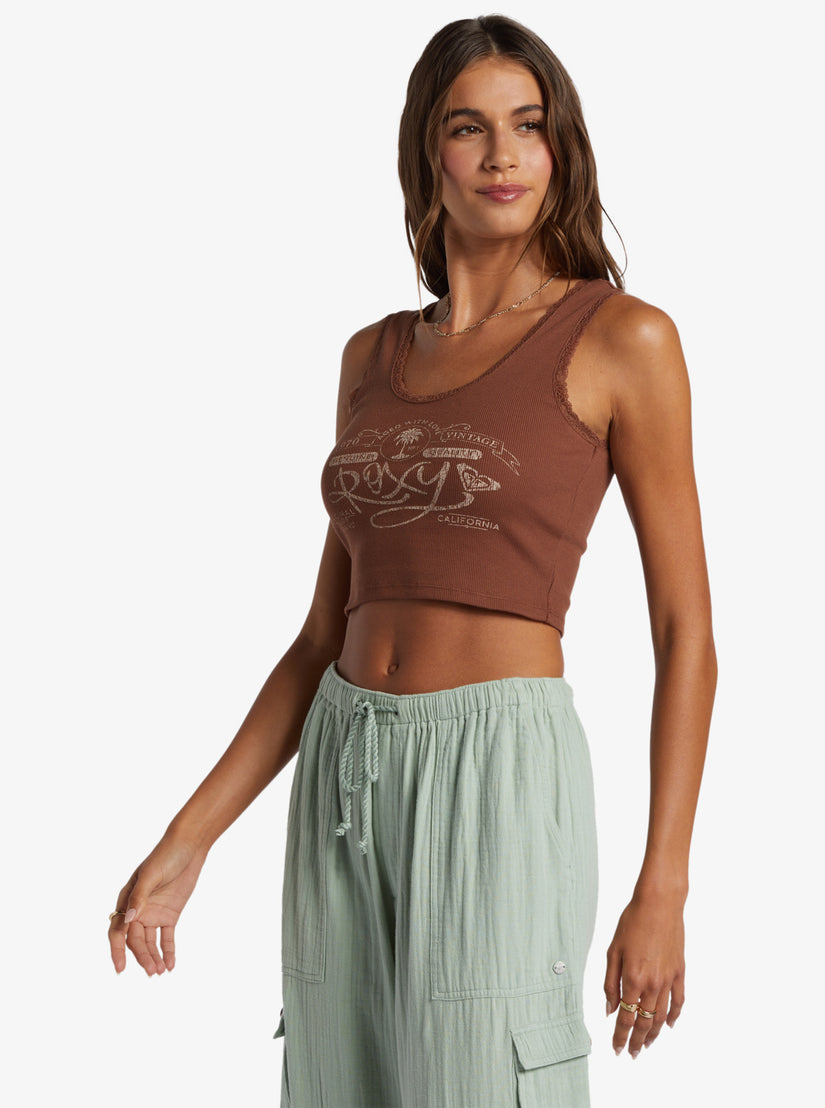 Roxy Vintage Lace Tank - Root Beer
