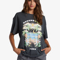 Beachy Days Oversized Boyfriend T-Shirt - Anthracite