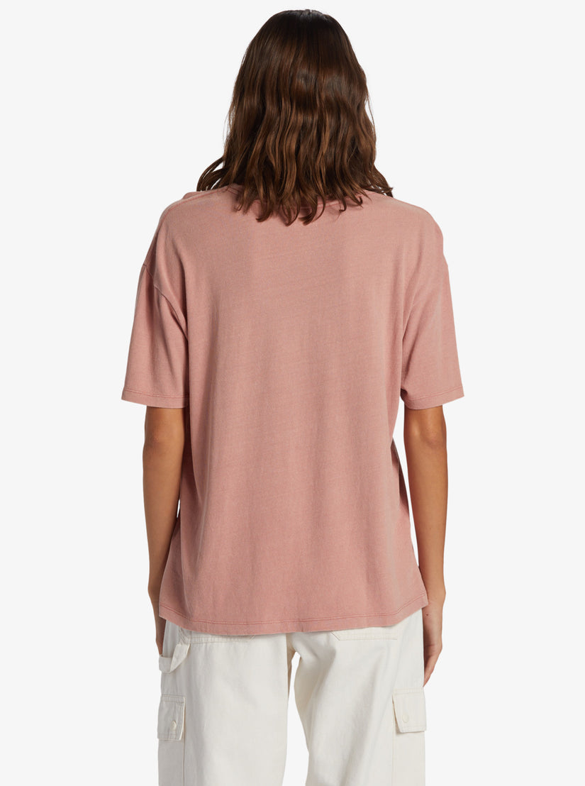 Get Lost In The Moment Oversized Boyfriend T-Shirt - Ash Rose