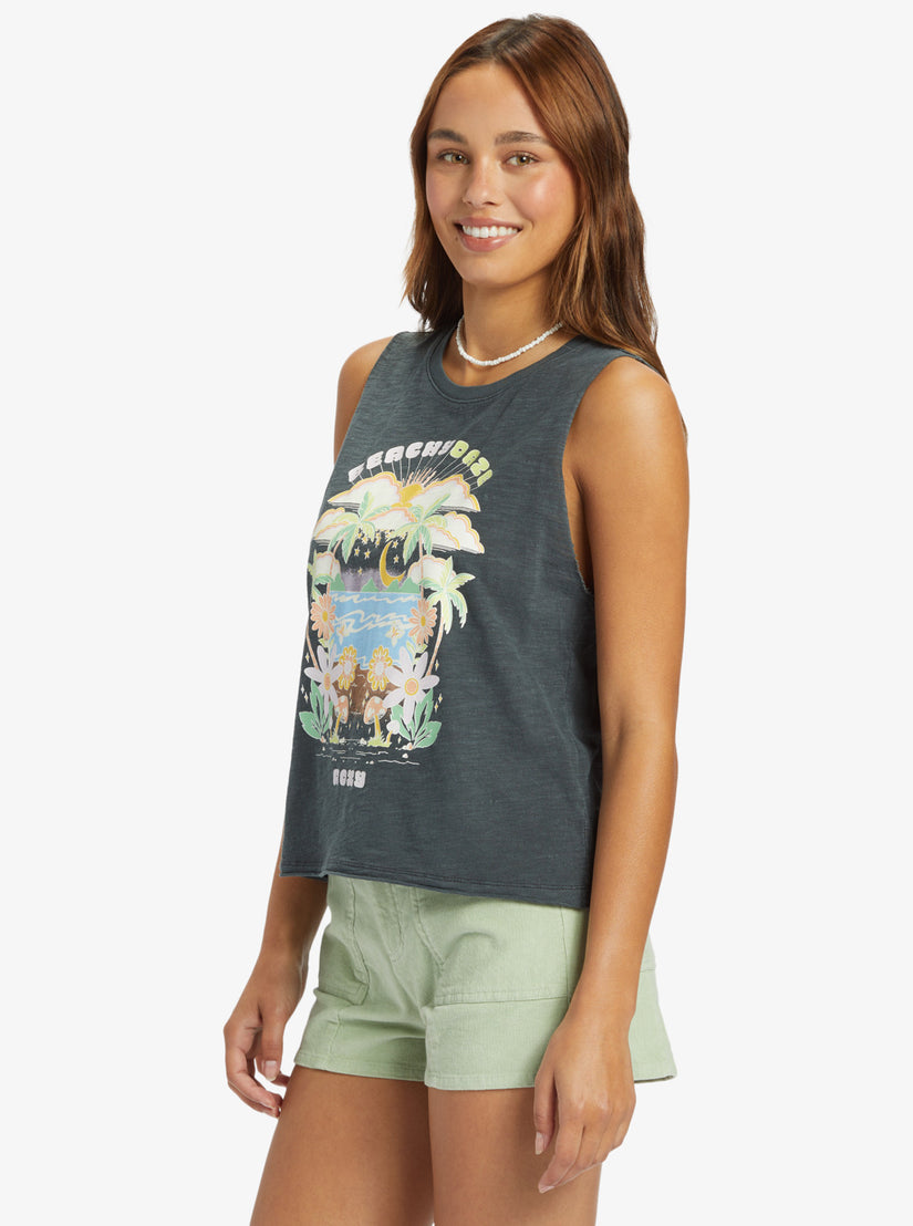Beachy Days Muscle Tank - Anthracite
