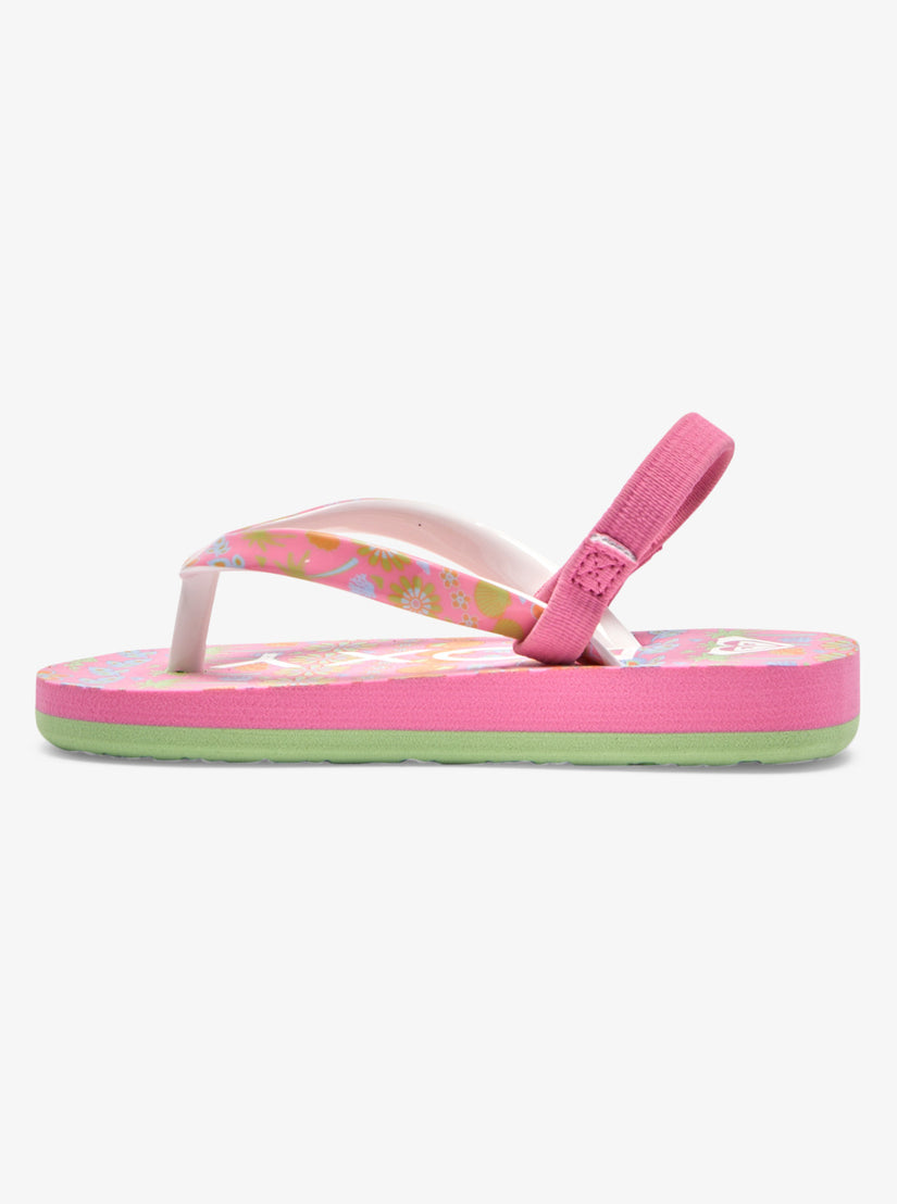 Toddler's Pebbles Sandals - Crazy Pink/Soft Lime