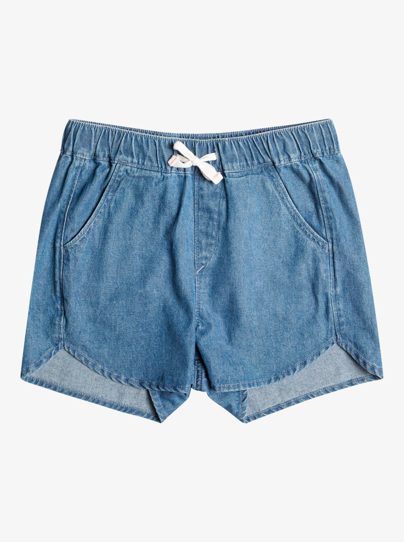 Girls 4-16 Genial Moment Beach Shorts - Medium Blue