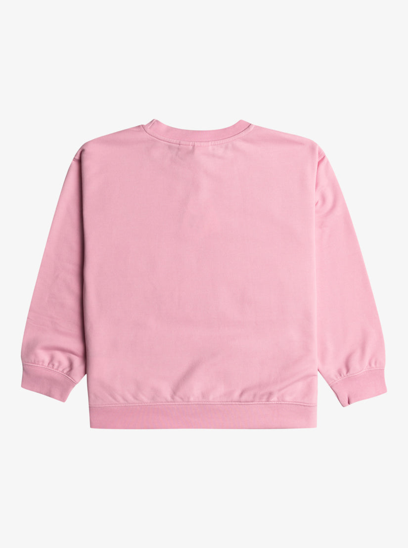 Girls 4-16 Morning Hike A Crew Neck Sweatshirt - Prism Pink