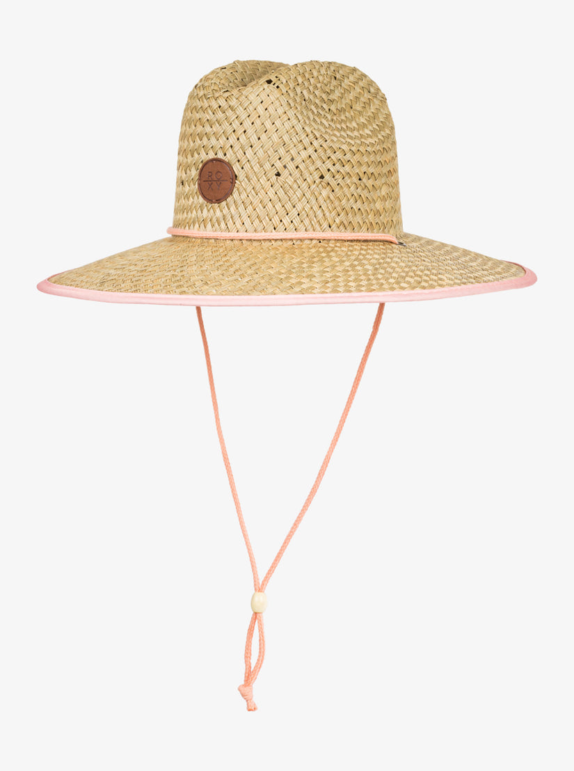 Girls 7-16 Pina To My Colada Sun Hat - Tropical Peach