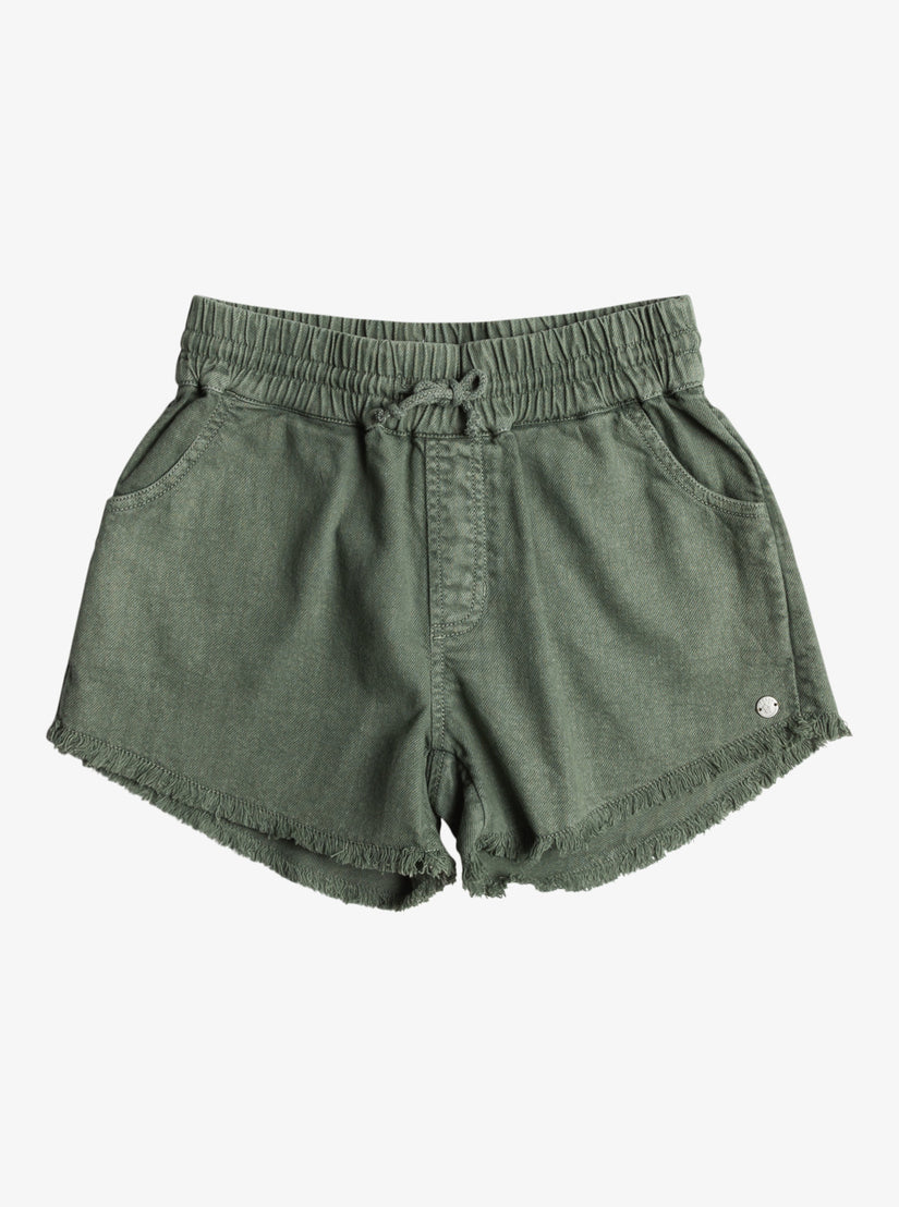 Girls 4-16 Scenic Route Twill Shorts - Agave Green