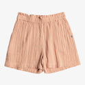 Girls 4-16 What A Vibe Shorts - Cafe Creme