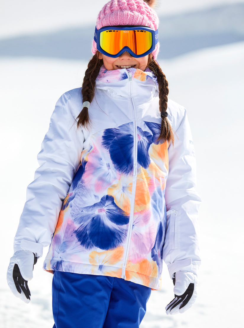Girls 4-16 Greywood Technical Snow Jacket - Bright White Pansy Pansy R