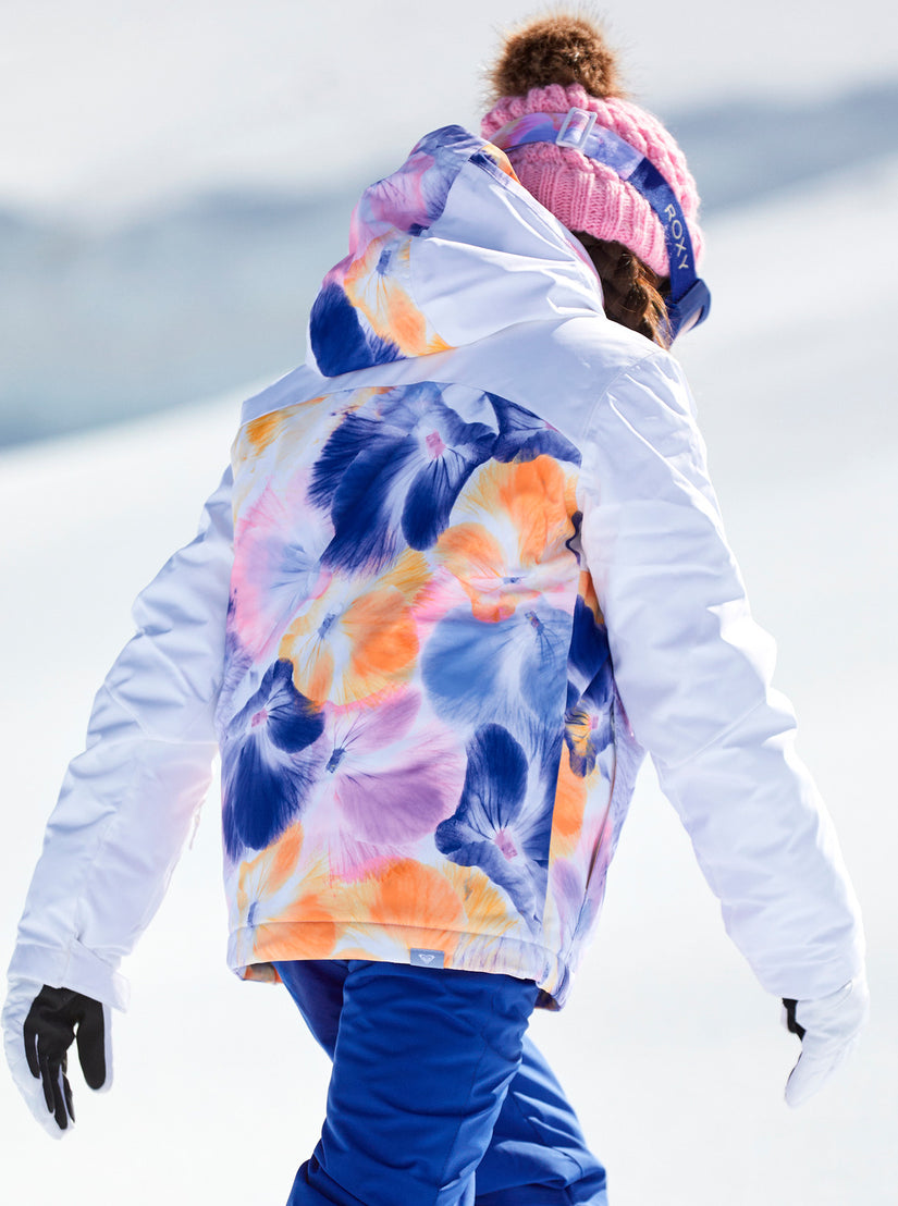 Girls 4-16 Greywood Technical Snow Jacket - Bright White Pansy Pansy Rg
