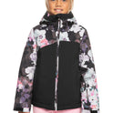 Girls 4-16 Greywood Technical Snow Jacket - True Black Blurry Flower