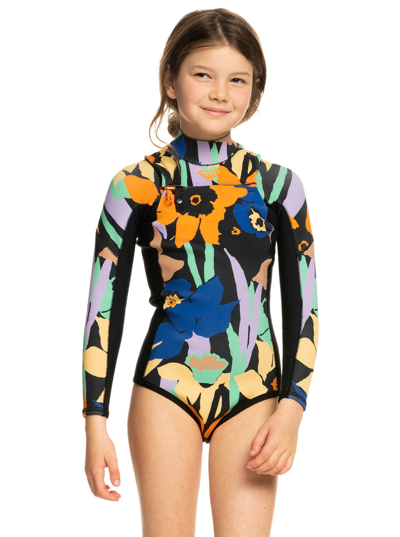 Girls 8-16 1.5mm Current Of Cool Long Sleeve Springsuit - Anthracite