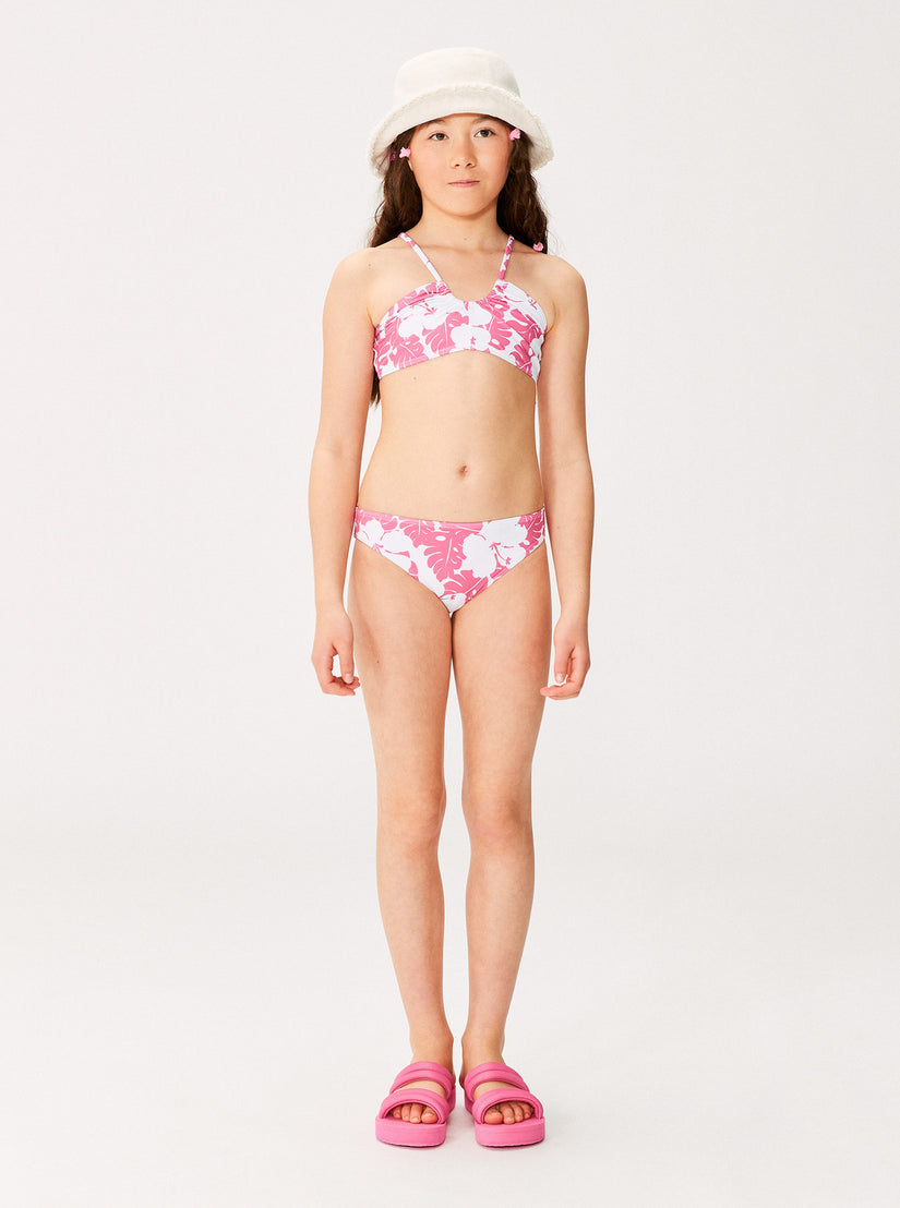 Girls 7-16 Totally Iconic Bralette Bikini Set - Shocking Pink Og Roxy Mini Rg