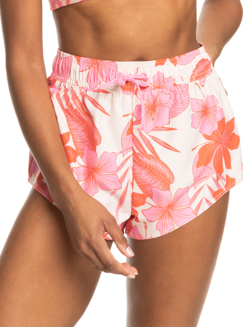 New Fashion Board Shorts - Pale Dogwood Lhibiscus