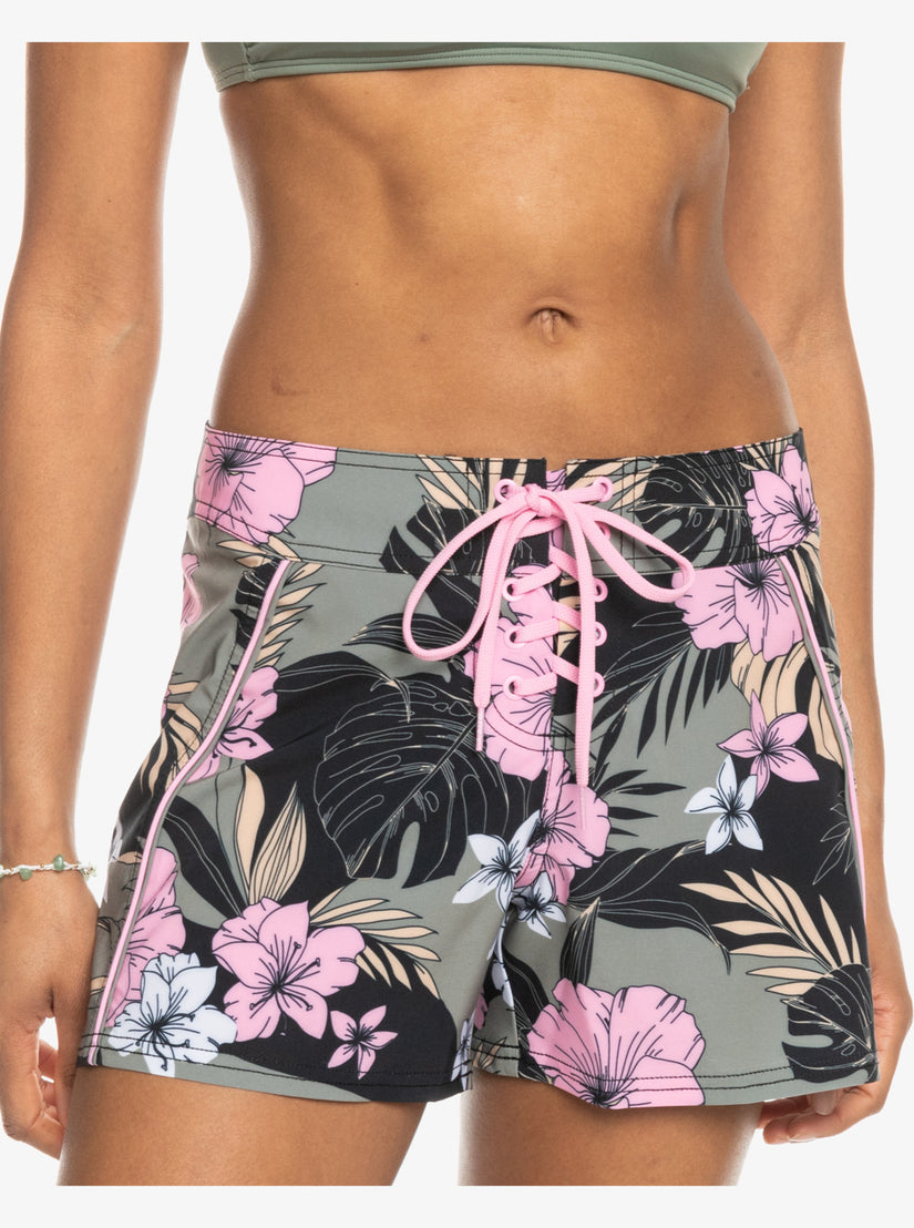 Roxy Pro The 93 Win Printed Boardshorts - Anthracite Classic Pro Surf
