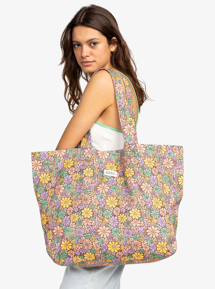Anti Bad Vibes Printed Beach bag - Root Beer All About Sol Mini