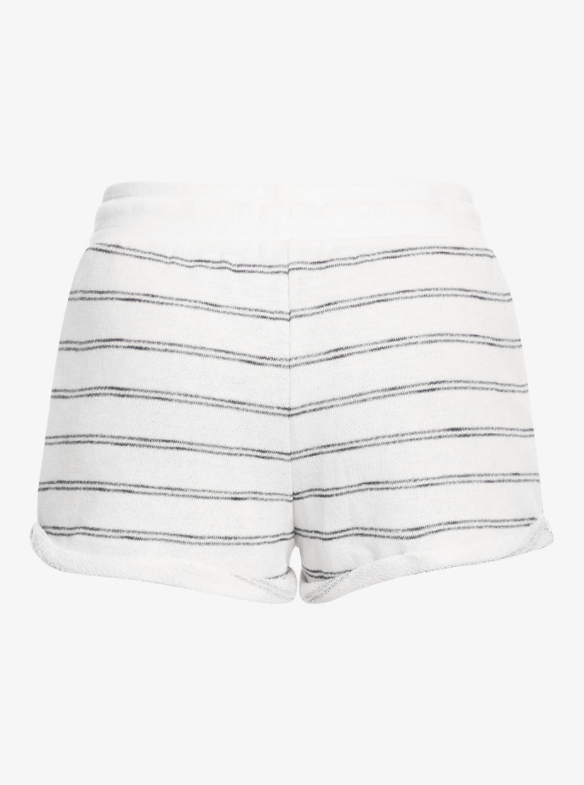 Perfect Wave Sweat Shorts - Snow White Horiz Will Stripes