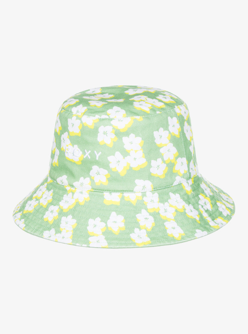 Jasmine Paradise Sun Hat - Quiet Green Floral Delight