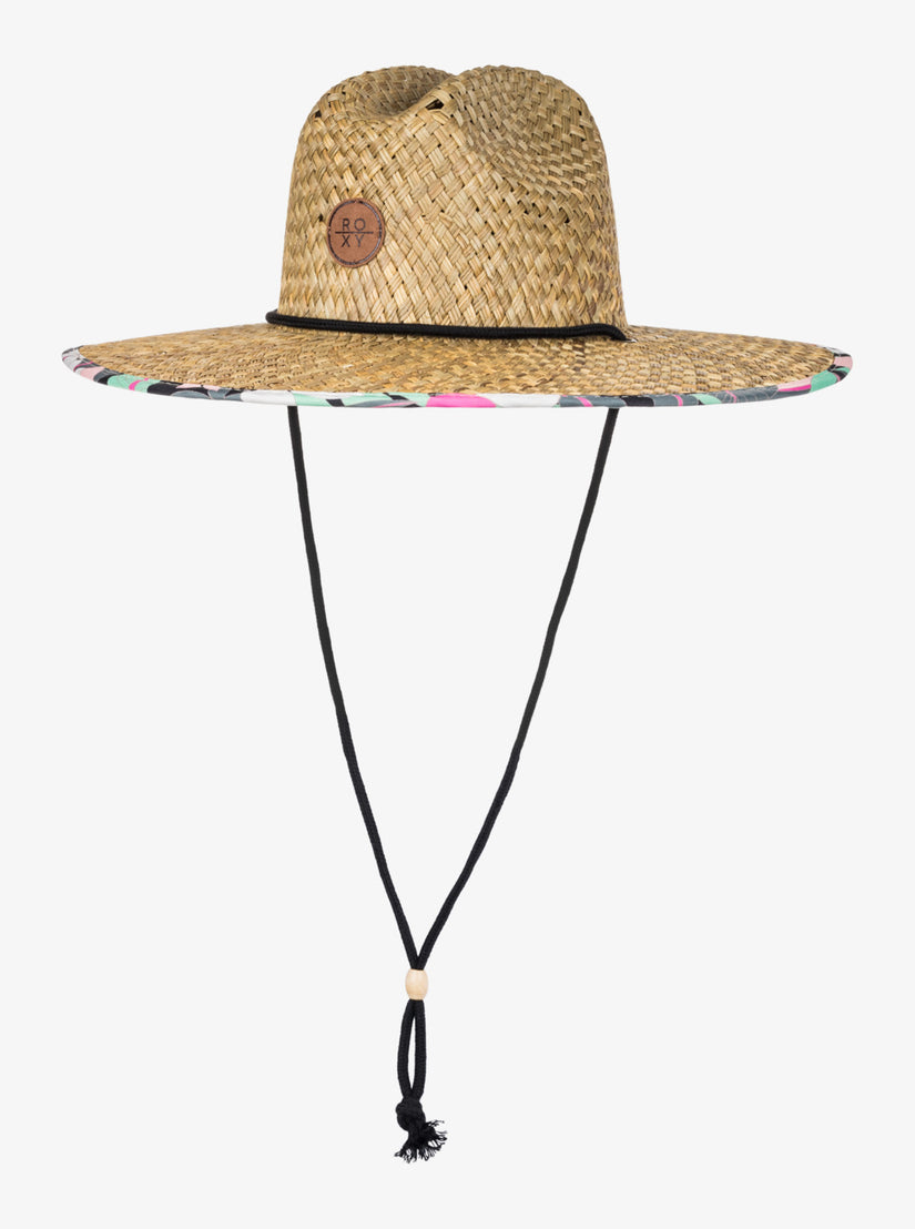 Pina To My Colada Printed Sun Hat - Anthracite Palm Song Axs