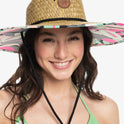 Pina To My Colada Printed Sun Hat - Anthracite Palm Song Axs