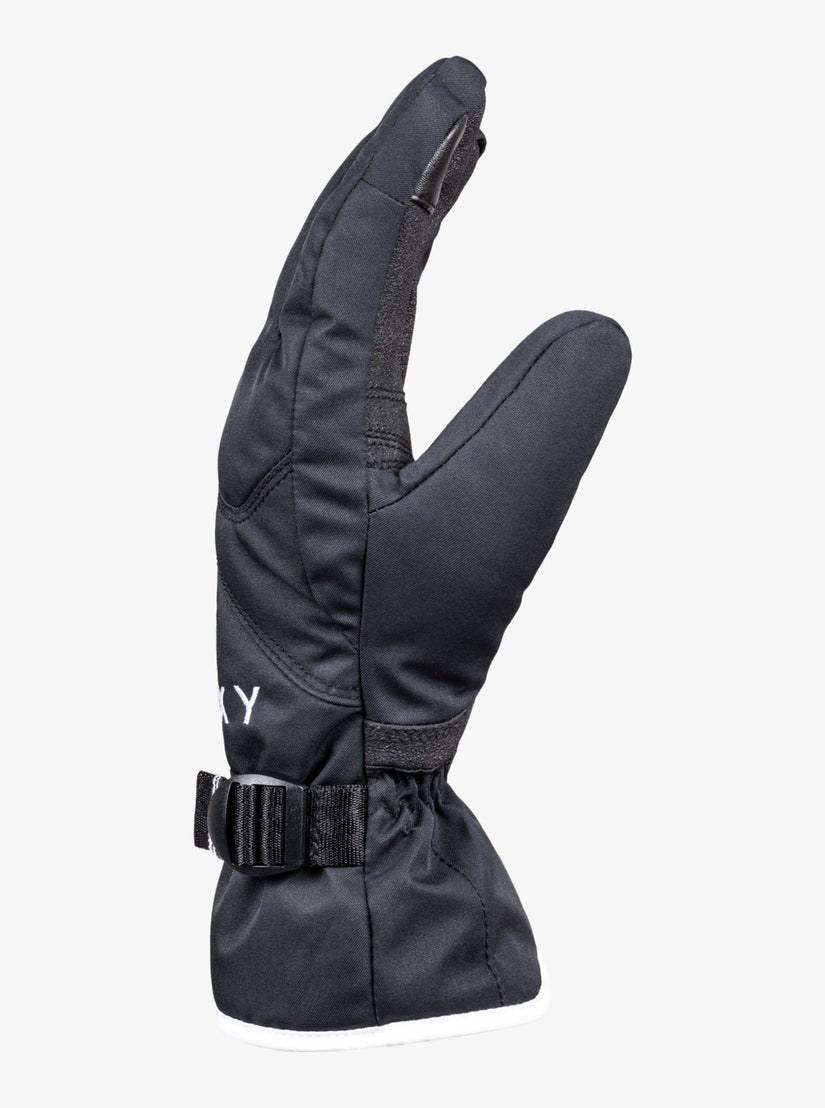 Roxy Jetty Solid Insulated Snowboard/Ski Gloves - True Black