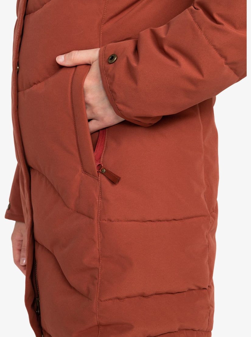 Ellie Warmlink Winter Jacket With Heating Panel - Smoked Paprika