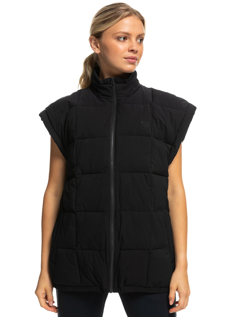 Waves Of Warmth Quilted Vest - Anthracite