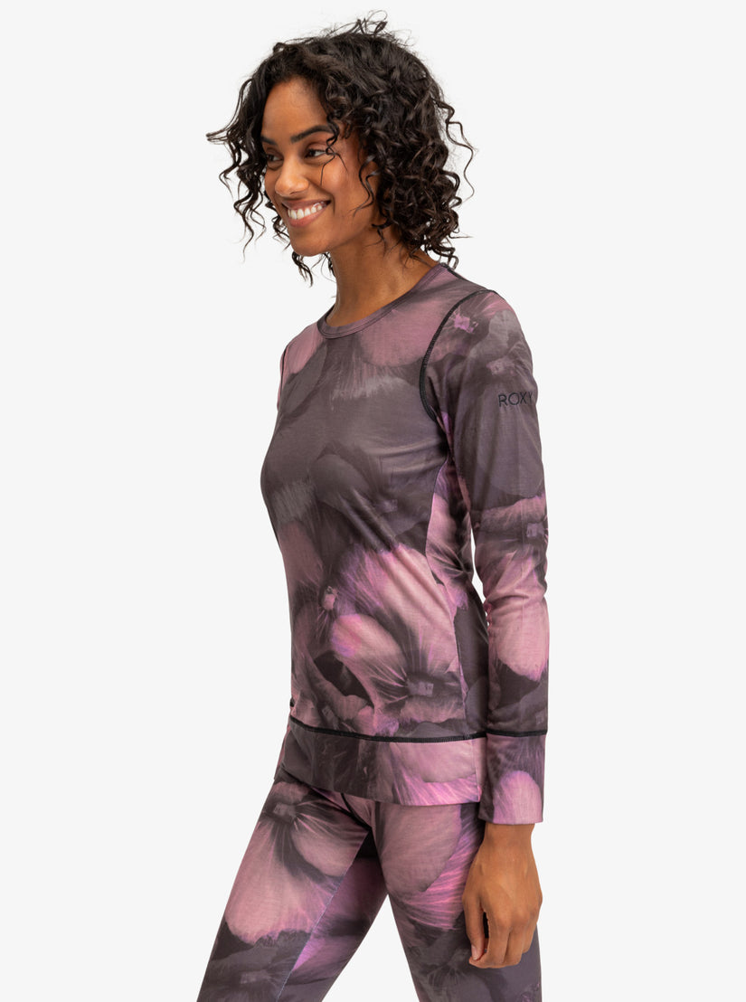 Daybreak Technical Base Layer Top - True Black Pansy Pansy