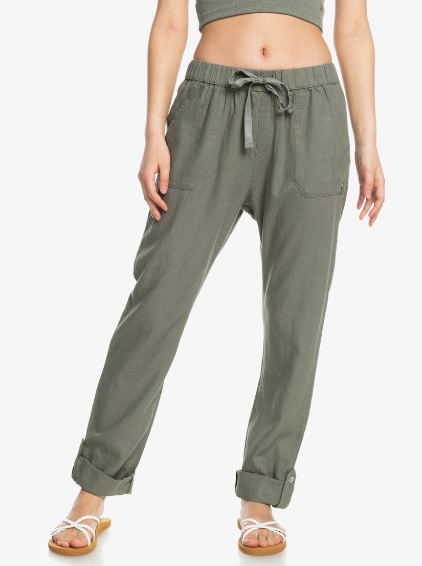 On The Seashore Cargo Pants - Agave Green