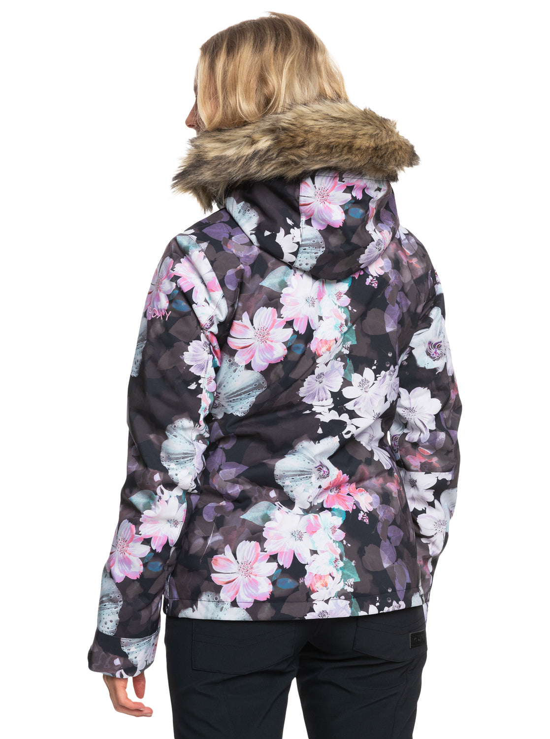 Roxy Jet Ski - Snow Jacket for Women Snow Ski Jacket Ladies Pop Animal Black