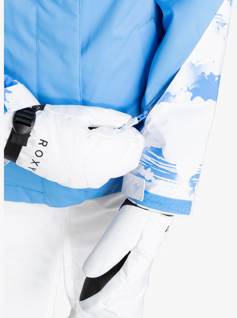 Roxy Jetty Block Technical Snow Jacket - Azure Blue Clouds