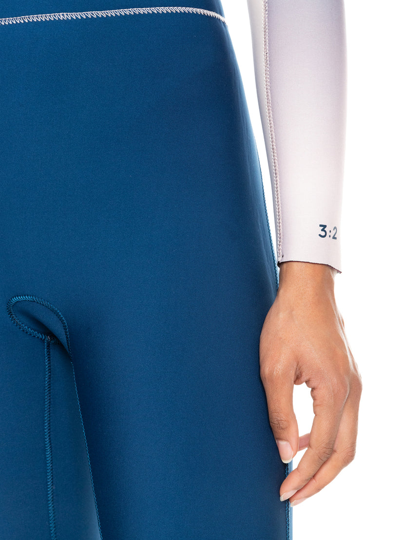 3/2mm Roxy Rise Back Zip Wetsuit - Iodine Blue