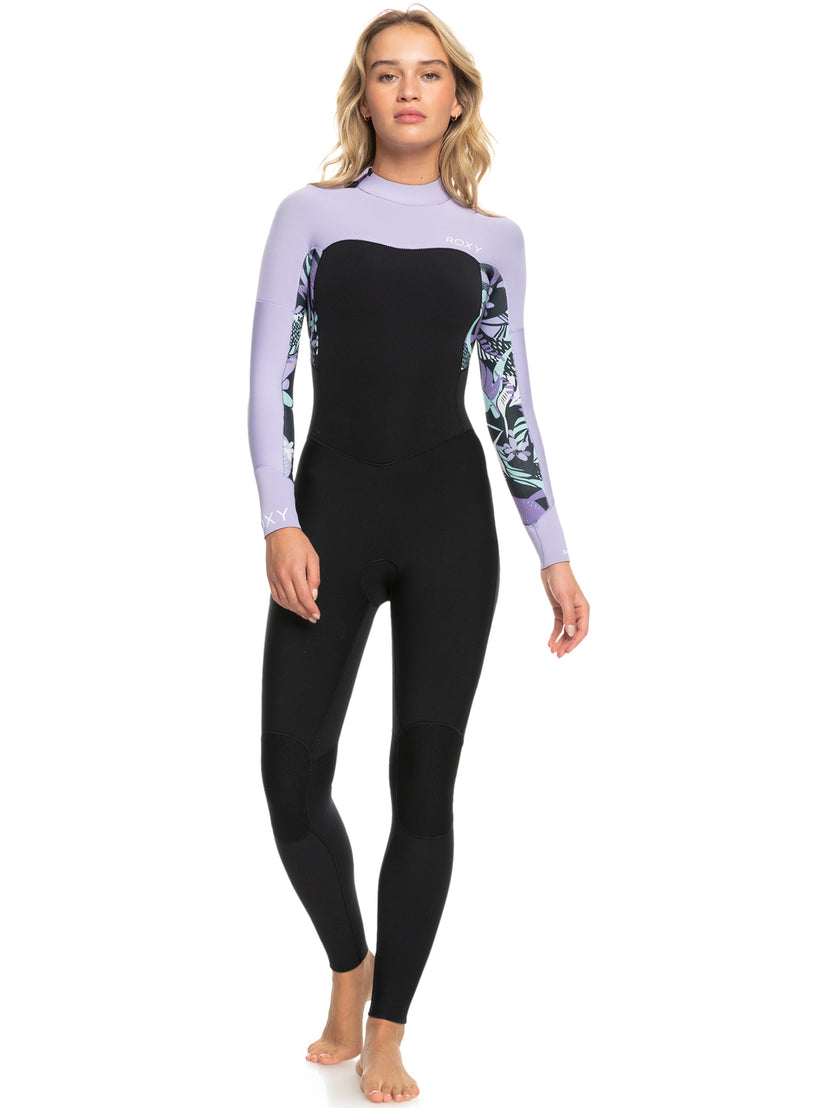 3/2mm Swell Series Back Zip Wetsuit - Anthracite Splash Yw