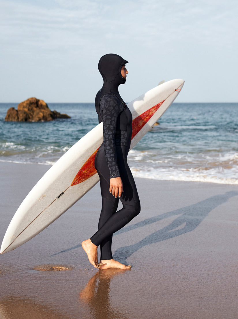 5/4/3mm Swell Series Hooded Chest Zip Wetsuit - Black