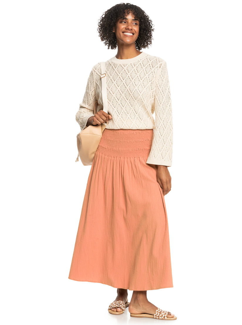 Cute Summer Ankle Length Versatile Skirt - Cork