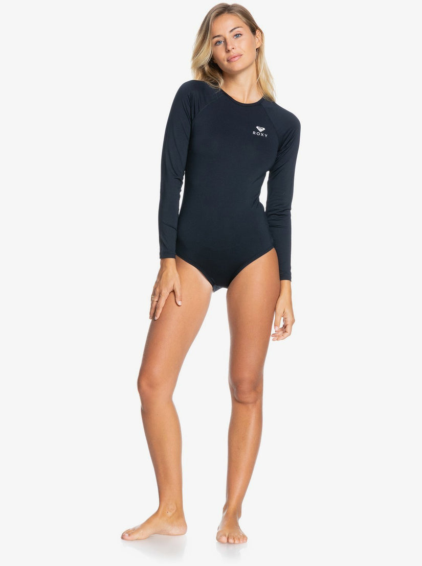Essentials Long Sleeve One-Piece Swimsuit - Anthracite