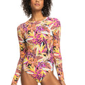Fashion Long Sleeve One-Piece Swimsuit - Anthracite Hot Tropics Swim Ax
