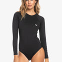 New Essentials Long Sleeve One-Piece Swimsuit - Anthracite